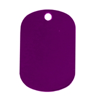 Aluminium ID Tags 50 x 28mm Purple
