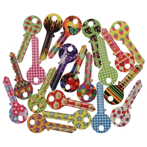 Assorted Coloured Fun Keys Hook 5998 UL054 6 Pin Universal