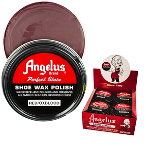 Angelus Perfect Stain Wax Shoe Polish Extra Large 3 fl oz/88ml Ox Blood