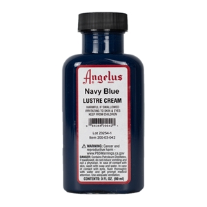 Angelus Lustre Cream 4 fl oz/118ml Bottle. Navy Blue 042