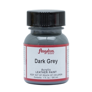 Angelus Acrylic Leather Paint 1 fl oz/30ml Bottle. Dark Grey 080