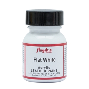 Angelus Acrylic Leather Paint 1 fl oz/30ml Bottle. Flat White 105