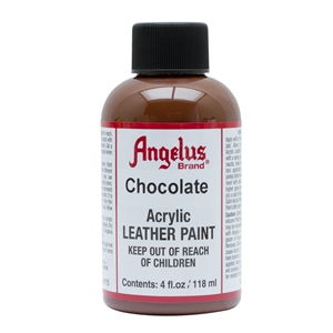 Angelus Acrylic Leather Paint 4 fl oz/118ml Bottle. Chocolate 015