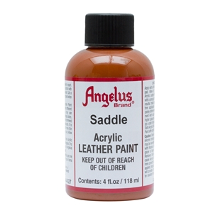 Angelus Acrylic Leather Paint 4 fl oz/118ml Bottle. Saddle 027
