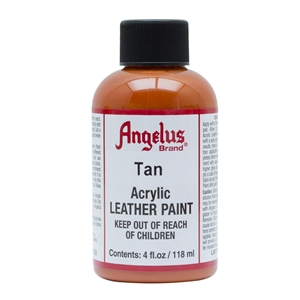 Angelus Acrylic Leather Paint 4 fl oz/118ml Bottle. Tan 029