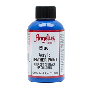 Angelus Acrylic Leather Paint 4 fl oz/118ml Bottle. Blue 040