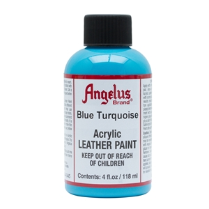 Angelus Acrylic Leather Paint 4 fl oz/118ml Bottle. Blue Turquoise 045