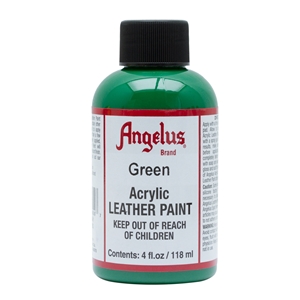 Angelus Acrylic Leather Paint 4 fl oz/118ml Bottle. Green 050