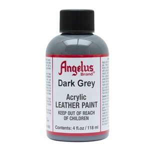Angelus Acrylic Leather Paint 4 fl oz/118ml Bottle. Dark Grey 080