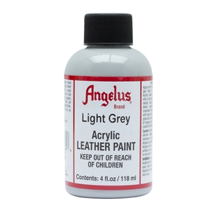 Angelus Acrylic Leather Paint 4 fl oz/118ml Bottle. Light Grey 082