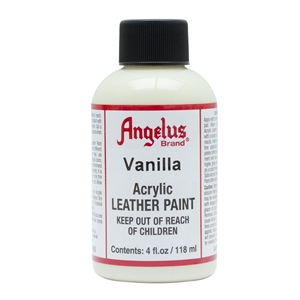 Angelus Acrylic Leather Paint 4 fl oz/118ml Bottle. Vanilla 160
