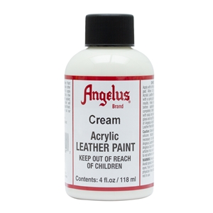 Angelus Acrylic Leather Paint 4 fl oz/118ml Bottle. Cream 162
