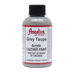 Angelus Acrylic Leather Paint 4 fl oz/118ml Bottle. Grey Taupe 166