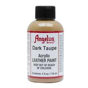 Angelus Acrylic Leather Paint 4 fl oz/118ml Bottle. Dark Taupe 168