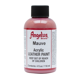 Angelus Acrylic Leather Paint 4 fl oz/118ml Bottle. Mauve 169