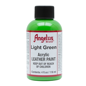 Angelus Acrylic Leather Paint 4 fl oz/118ml Bottle. Light Green 172