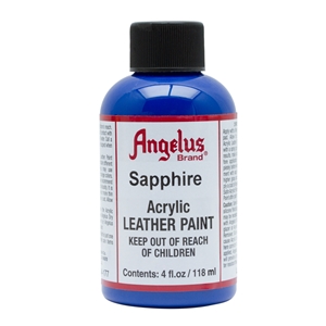 Angelus Acrylic Leather Paint 4 fl oz/118ml Bottle. Sapphire 177