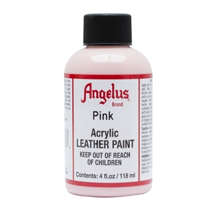 Angelus Acrylic Leather Paint 4 fl oz/118ml Bottle. Pink 188