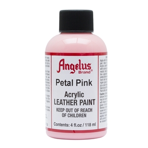 Angelus Acrylic Leather Paint 4 fl oz/118ml Bottle. Petal Pink 189