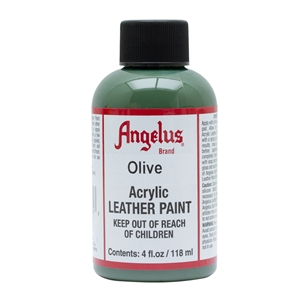 Angelus Acrylic Leather Paint 4 fl oz/118ml Bottle. Olive 272