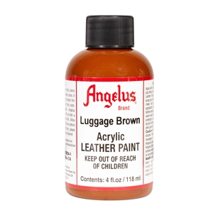 Angelus Acrylic Leather Paint 4 fl oz/118ml Bottle. Luggage Brown 274
