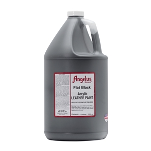 Angelus Acrylic Leather Paint Gallon/3785ml Can. Flat Black 101
