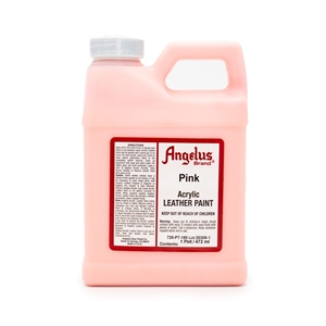 Angelus Acrylic Leather Paint Pint/472ml Bottle. Pink 188