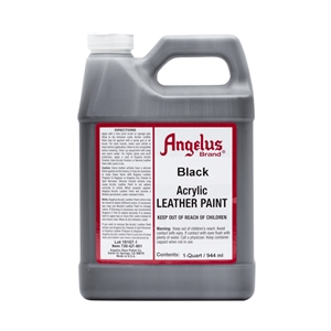 Angelus Acrylic Leather Paint Quart/946ml Bottle. Black 001
