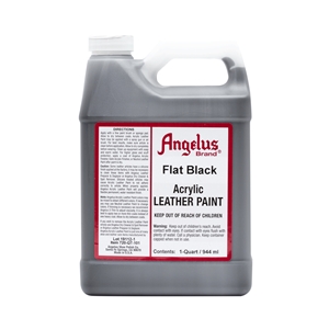 Angelus Acrylic Leather Paint Quart/946ml Bottle. Flat Black 101