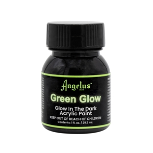Angelus Glow in the Dark Acrylic Leather Paint 1 fl oz/30ml Bottle. Green Glow 050