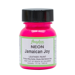 Angelus Neon Acrylic Leather Paint 1 fl oz/30ml Bottle. Jamaican Joy 122