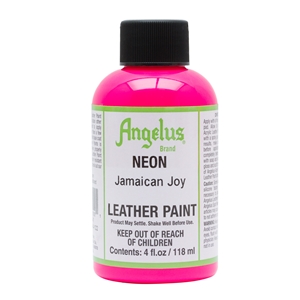 Angelus Neon Acrylic Leather Paint 4 fl oz/118ml Bottle. Jamaican Joy 122