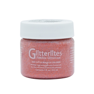 Angelus Glitterlites Acrylic Leather Paint 1 fl oz/30ml Bottle. Orange Orange