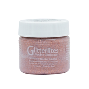 Angelus Glitterlites Acrylic Leather Paint 1 fl oz/30ml Bottle. Penny Copper