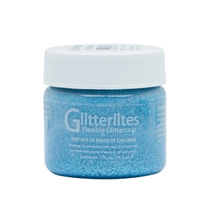 Angelus Glitterlites Acrylic Leather Paint 1 fl oz/30ml Bottle. Sky Blue