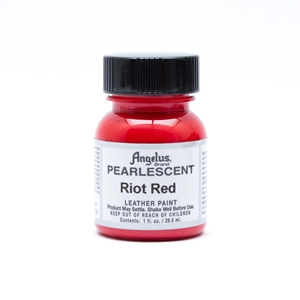 Angelus Pearlescent Acrylic Leather Paint 1 fl oz/30ml Riot Red