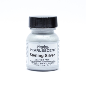 Angelus Pearlescent Acrylic Leather Paint 1 fl oz/30ml Sterling Silver