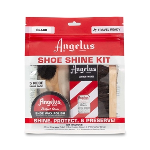 Angelus Shoe Shine Travel Kit (5 Piece Set)