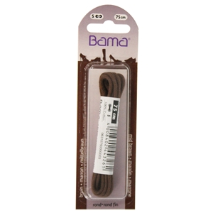 Bama Blister Packed Cotton Laces 75cm Round, Tan