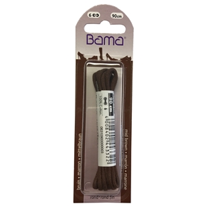 Bama Blister Packed Cotton Laces 90cm Round, Tan