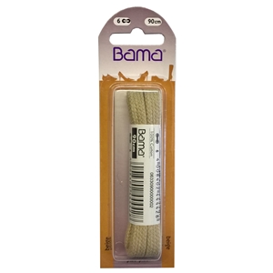 Bama Blister Packed Cotton Laces 90cm Flat, Beige
