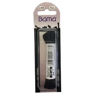 Bama Blister Packed Cotton Laces 75cm Cord Black