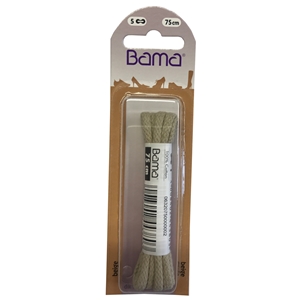 Bama Blister Packed Cotton Laces 75cm Cord Beige
