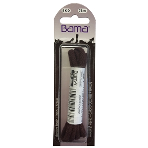 Bama Blister Packed Cotton Laces 75cm Cord Brown