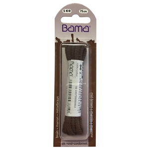 Bama Blister Packed Cotton Laces 75cm Cord, Tan