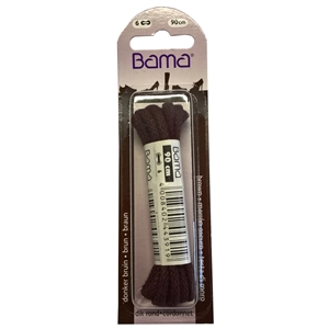 Bama Blister Packed Cotton Laces 90cm Cord, Brown