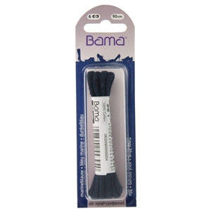 Bama Blister Packed Cotton Laces 90cm Cord, Navy Blue