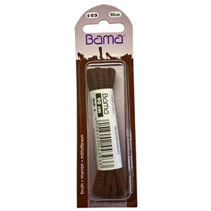 Bama Blister Packed Cotton Laces 90cm Cord, Tan