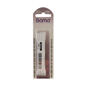 Bama Blister Packed Cotton Laces 90cm Cord, White