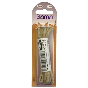 Bama Blister Packed Cotton Laces 120cm Cord, Beige